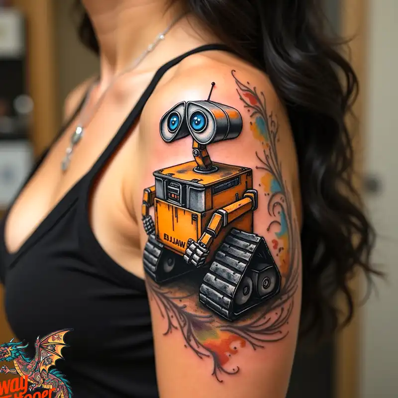 100 Wall-E Tattoo Designs: Love, Curiosity, and Robots 1 wall-e tattoo