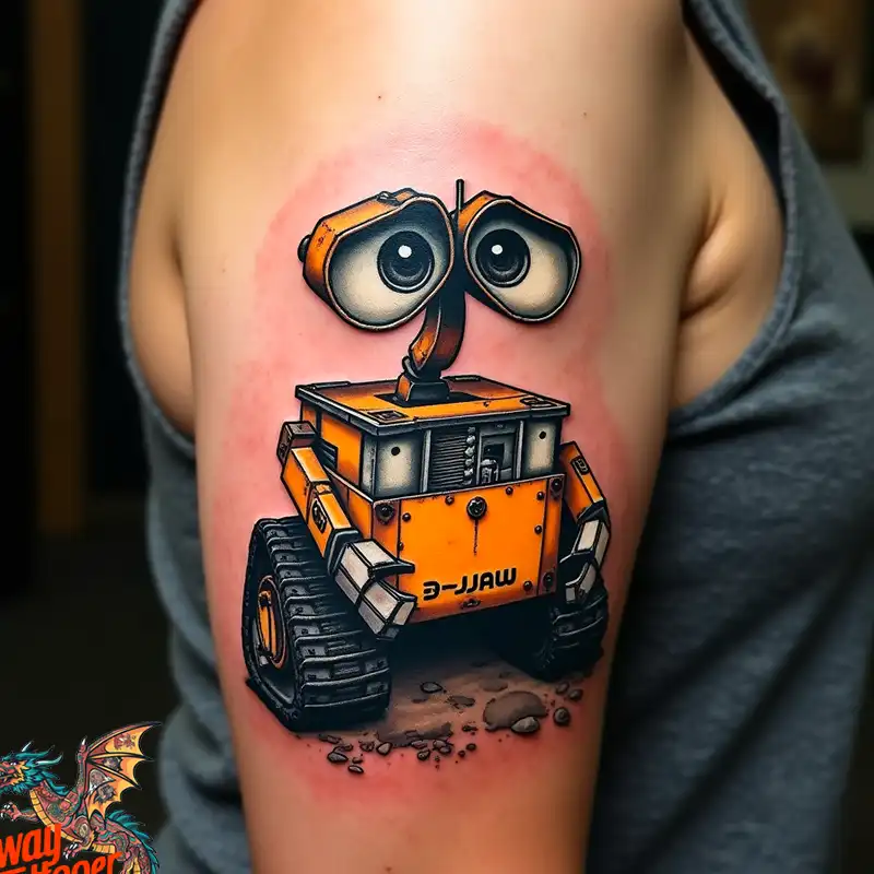 100 Wall-E Tattoo Designs: Love, Curiosity, and Robots 14 wall-e tattoo