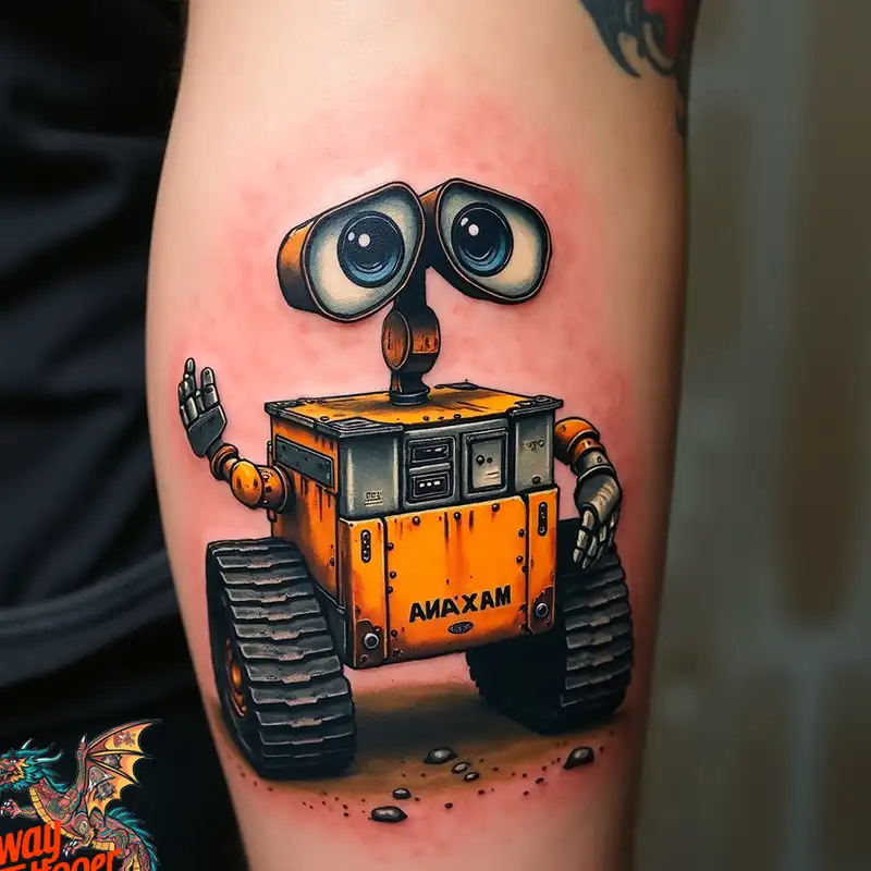 100 Wall-E Tattoo Designs: Love, Curiosity, and Robots 11 wall-e tattoo