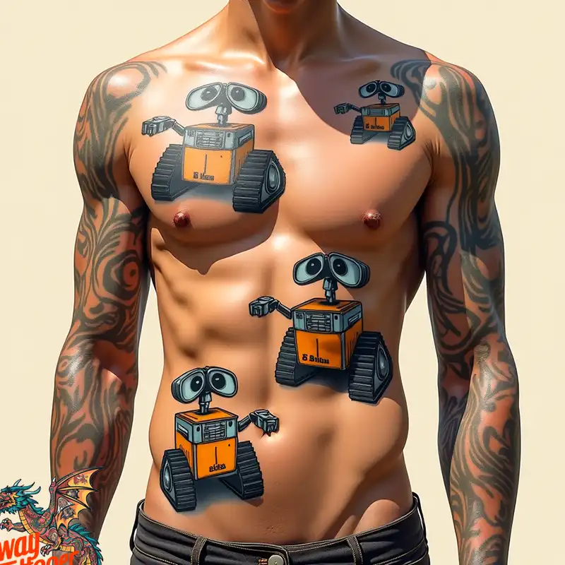 100 Wall-E Tattoo Designs: Love, Curiosity, and Robots 10 wall-e tattoo
