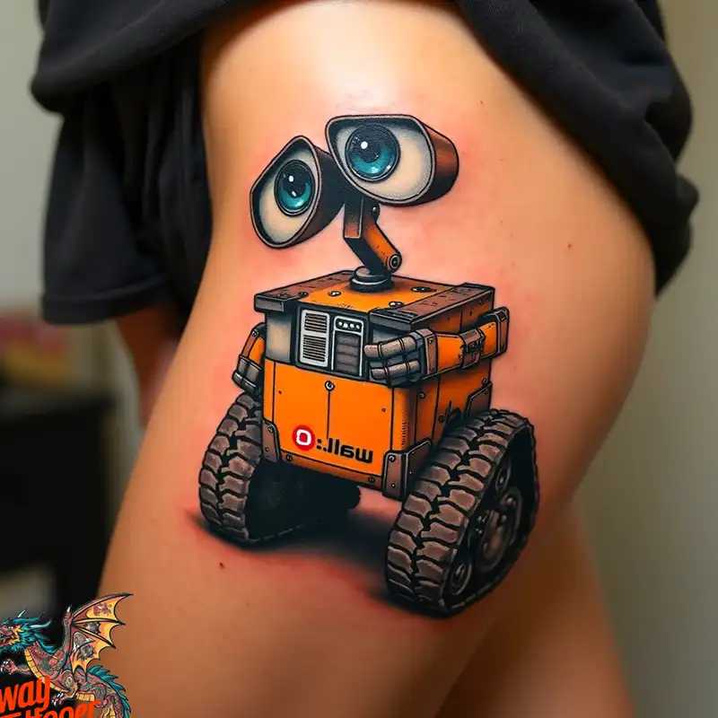 100 Wall-E Tattoo Designs: Love, Curiosity, and Robots 8 wall-e tattoo