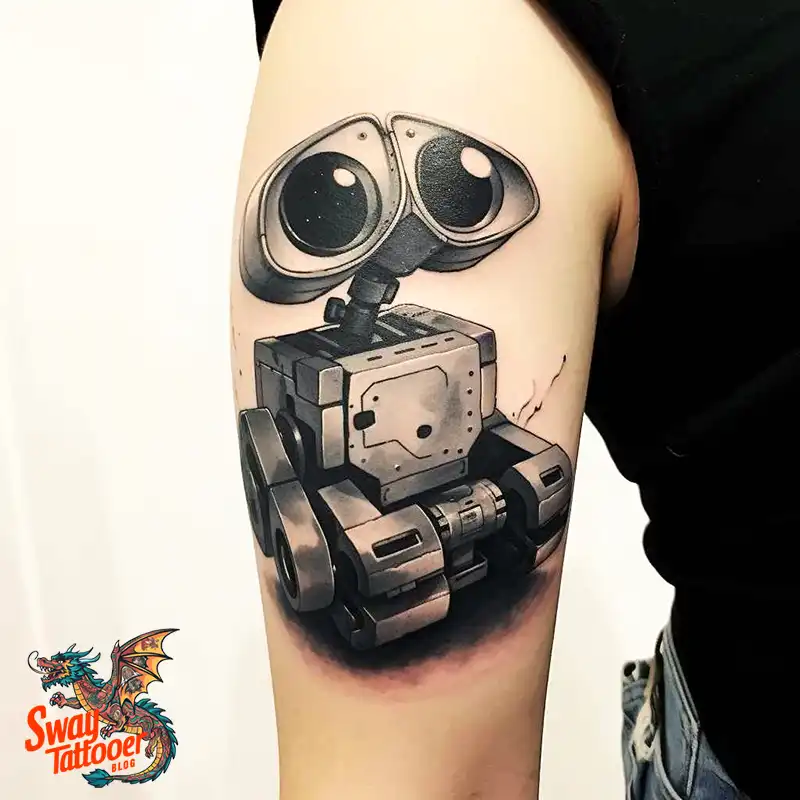 100 Wall-E Tattoo Designs: Love, Curiosity, and Robots 86 wall-e tattoo
