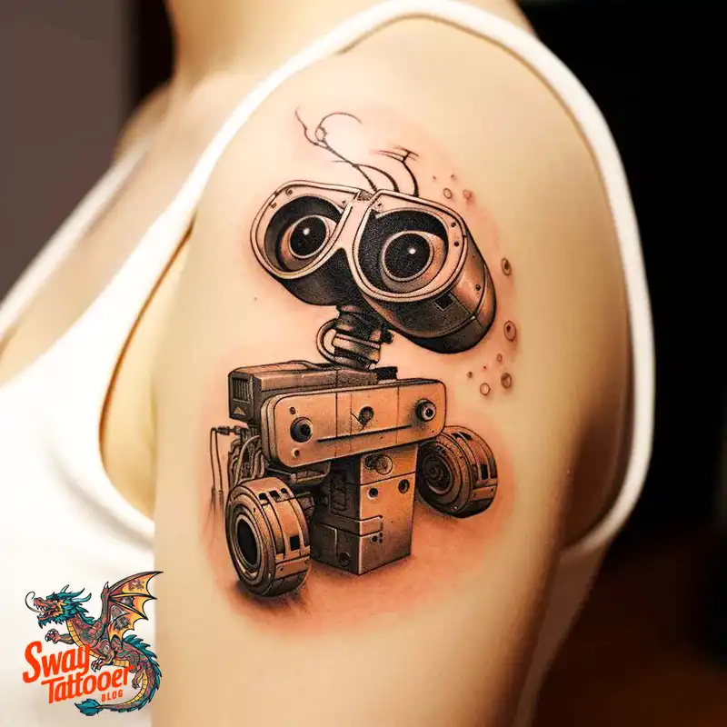 100 Wall-E Tattoo Designs: Love, Curiosity, and Robots 68 wall-e tattoo