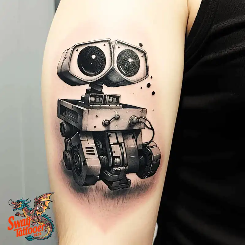 100 Wall-E Tattoo Designs: Love, Curiosity, and Robots 85 wall-e tattoo