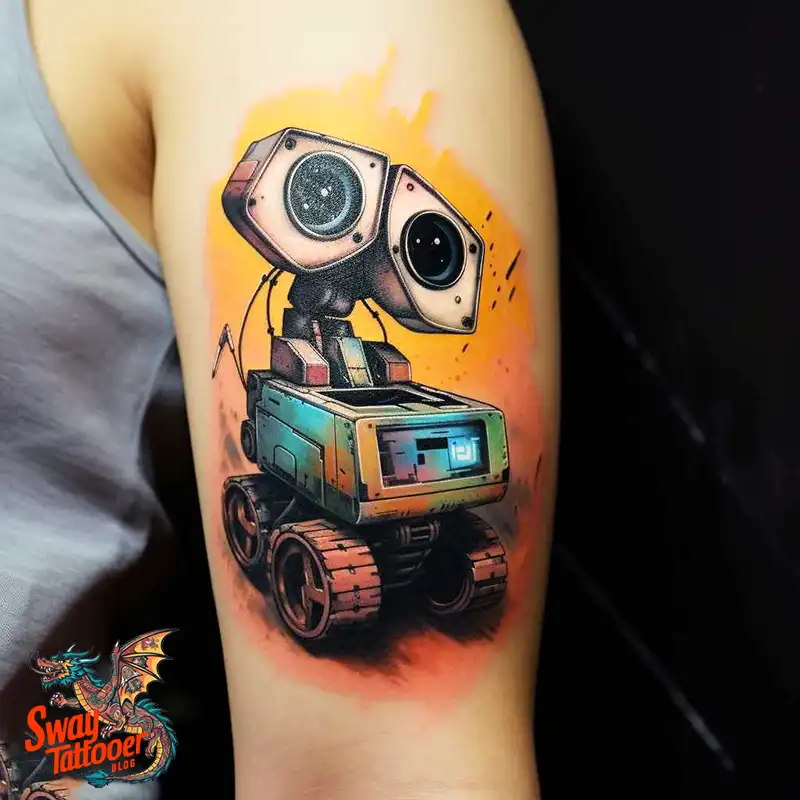 100 Wall-E Tattoo Designs: Love, Curiosity, and Robots 72 wall-e tattoo