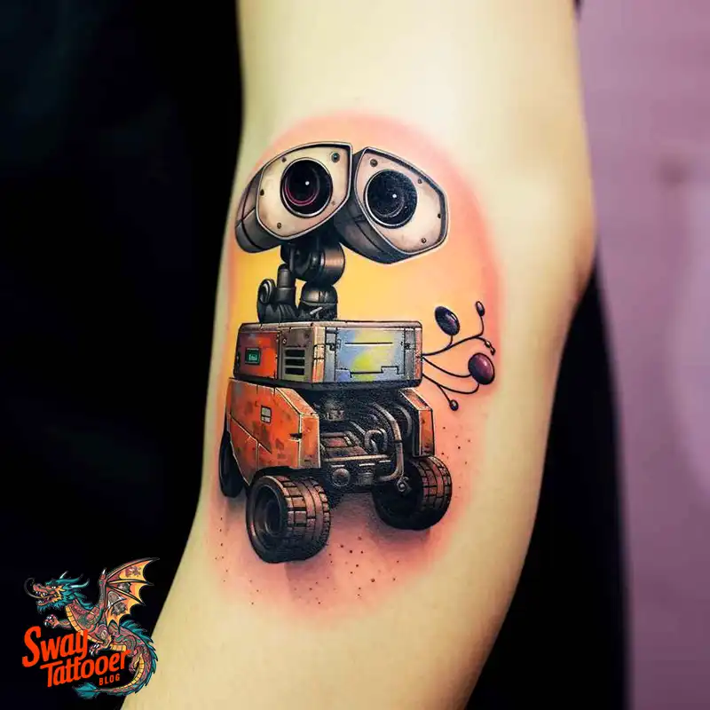 100 Wall-E Tattoo Designs: Love, Curiosity, and Robots 66 wall-e tattoo