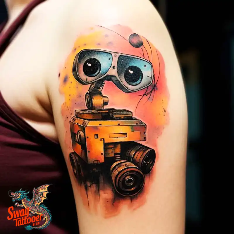 100 Wall-E Tattoo Designs: Love, Curiosity, and Robots 63 wall-e tattoo