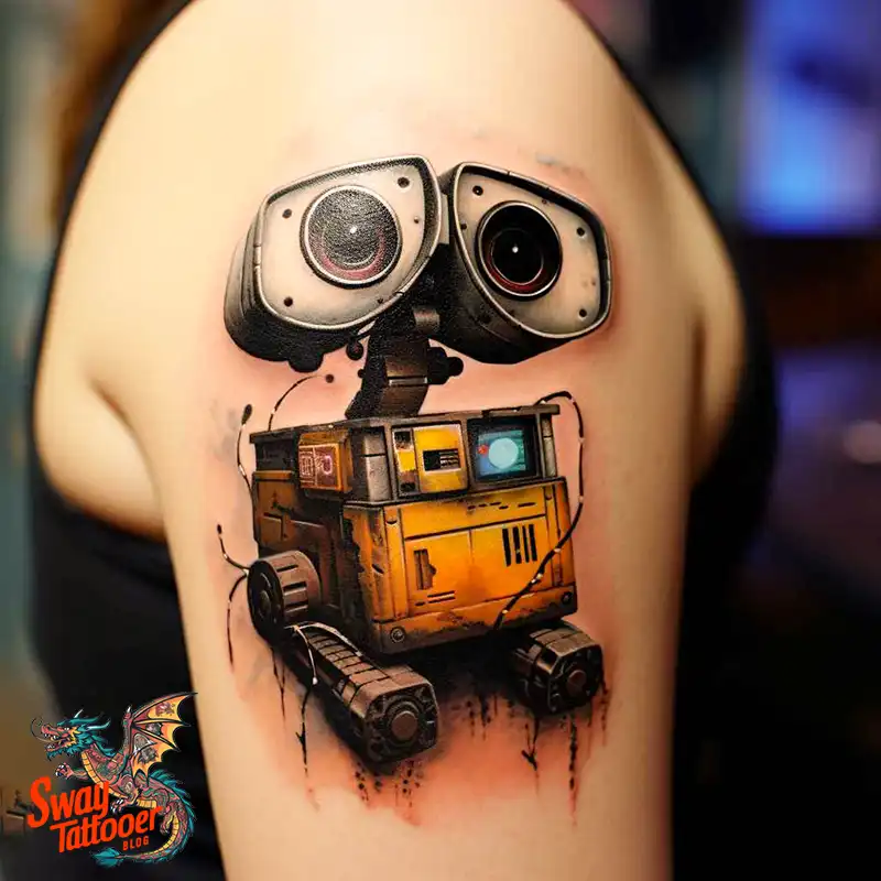 100 Wall-E Tattoo Designs: Love, Curiosity, and Robots 61 wall-e tattoo