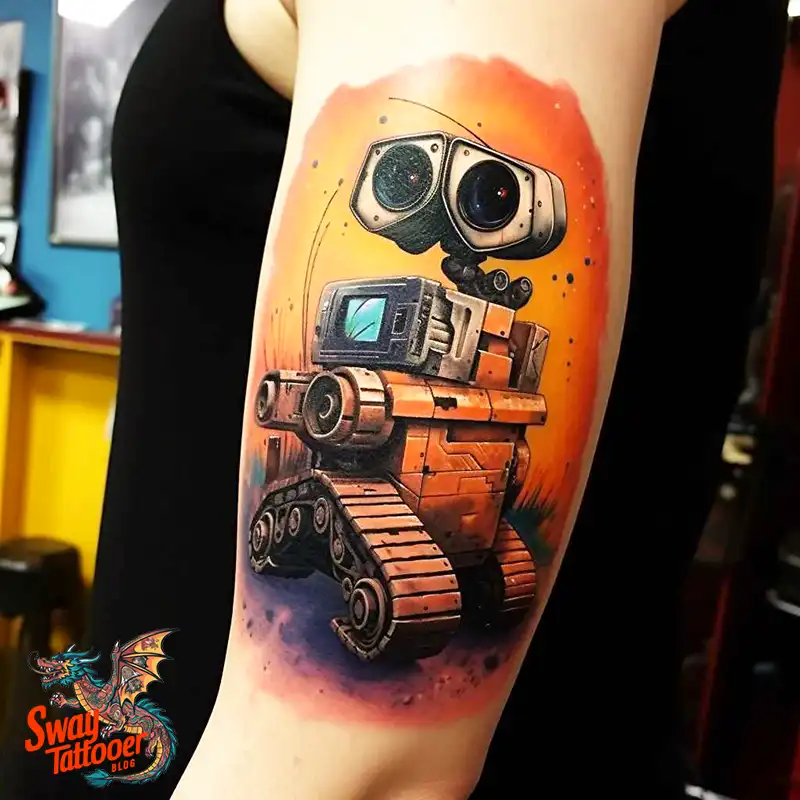 100 Wall-E Tattoo Designs: Love, Curiosity, and Robots 58 wall-e tattoo