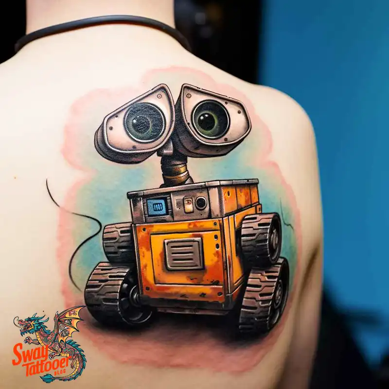 100 Wall-E Tattoo Designs: Love, Curiosity, and Robots 57 wall-e tattoo