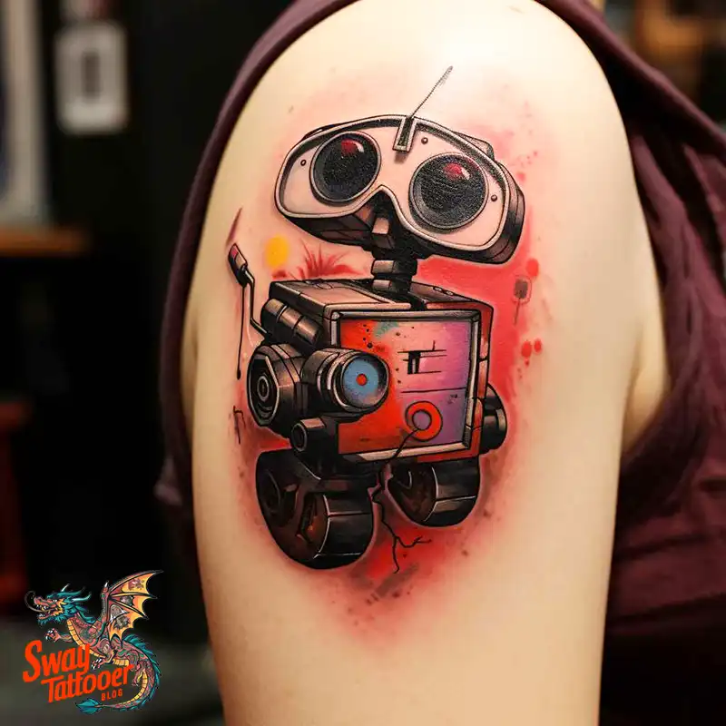 100 Wall-E Tattoo Designs: Love, Curiosity, and Robots 56 wall-e tattoo
