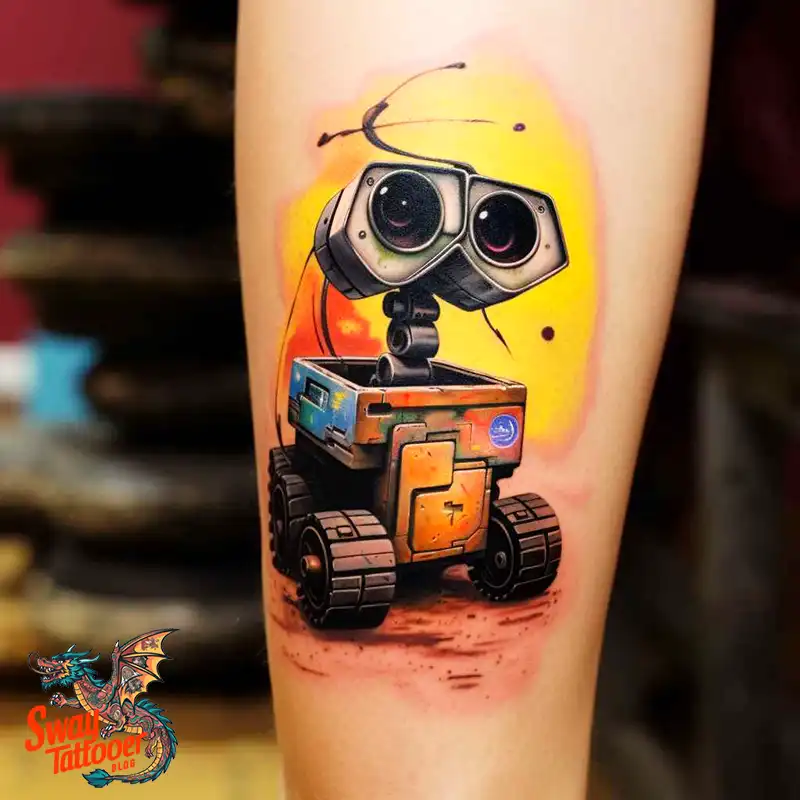 100 Wall-E Tattoo Designs: Love, Curiosity, and Robots 52 wall-e tattoo