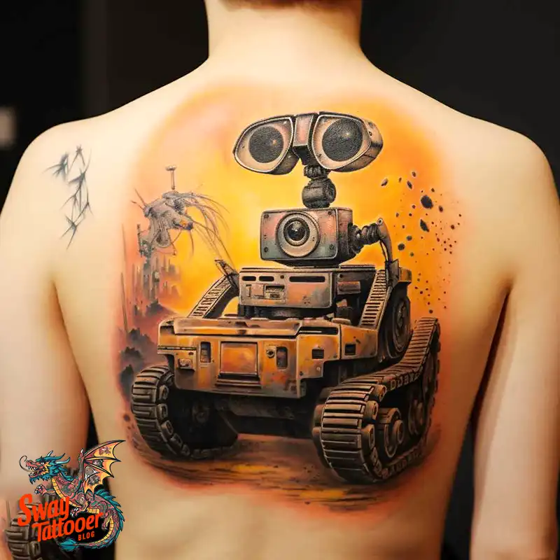 100 Wall-E Tattoo Designs: Love, Curiosity, and Robots 43 wall-e tattoo