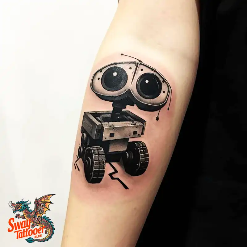 100 Wall-E Tattoo Designs: Love, Curiosity, and Robots 83 wall-e tattoo