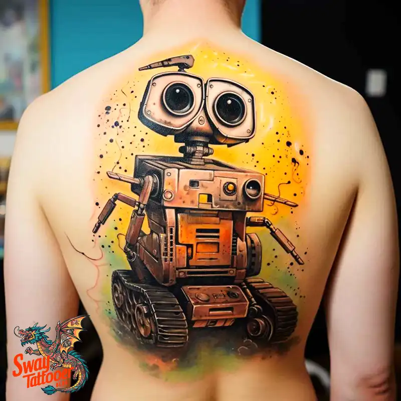 100 Wall-E Tattoo Designs: Love, Curiosity, and Robots 44 wall-e tattoo