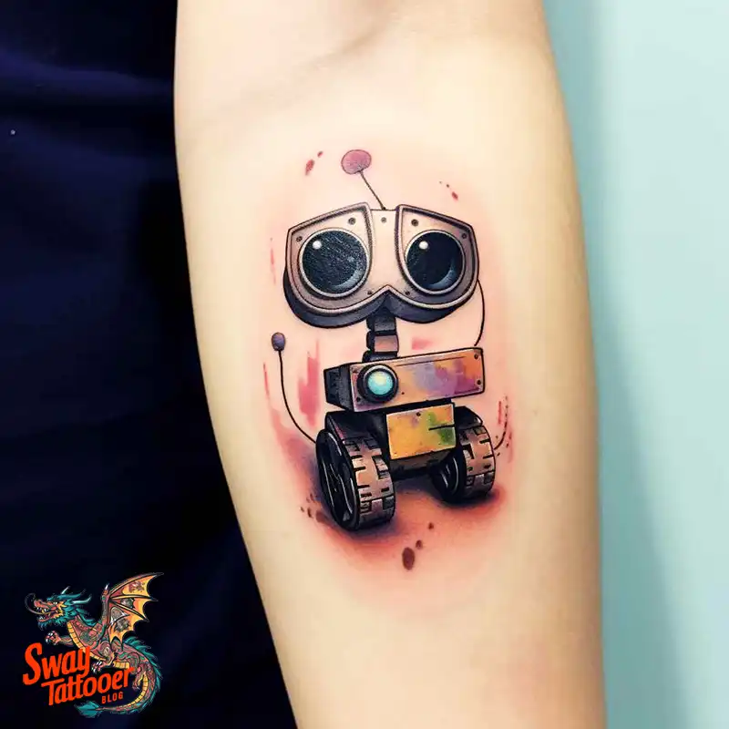 100 Wall-E Tattoo Designs: Love, Curiosity, and Robots 46 wall-e tattoo