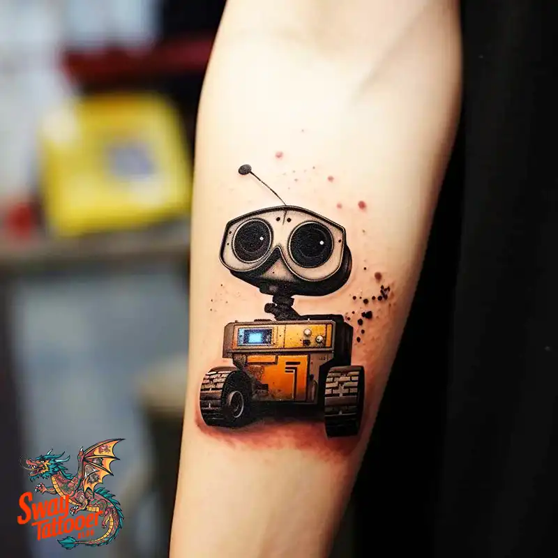 100 Wall-E Tattoo Designs: Love, Curiosity, and Robots 47 wall-e tattoo