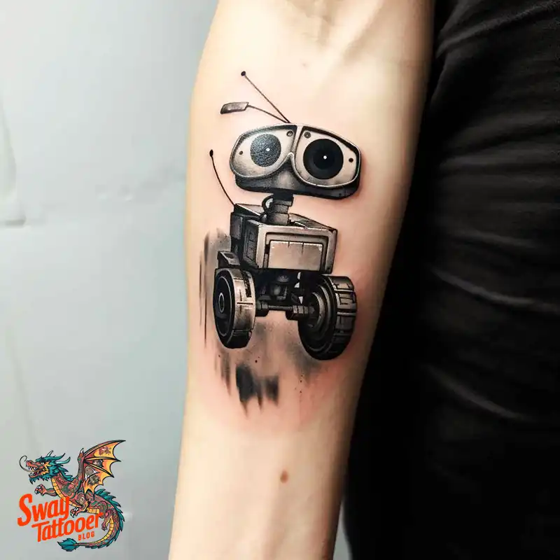 100 Wall-E Tattoo Designs: Love, Curiosity, and Robots 82 wall-e tattoo