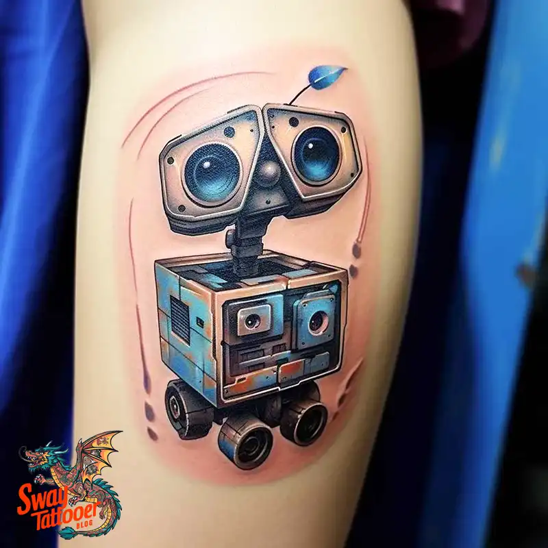 100 Wall-E Tattoo Designs: Love, Curiosity, and Robots 80 wall-e tattoo