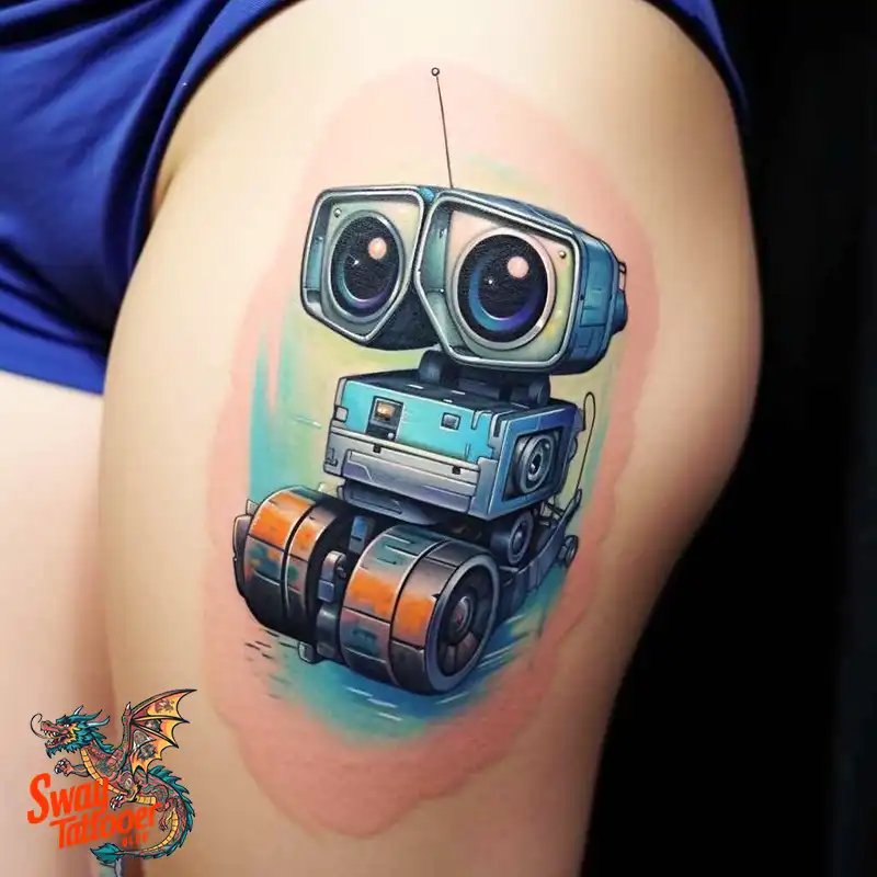 100 Wall-E Tattoo Designs: Love, Curiosity, and Robots 79 wall-e tattoo