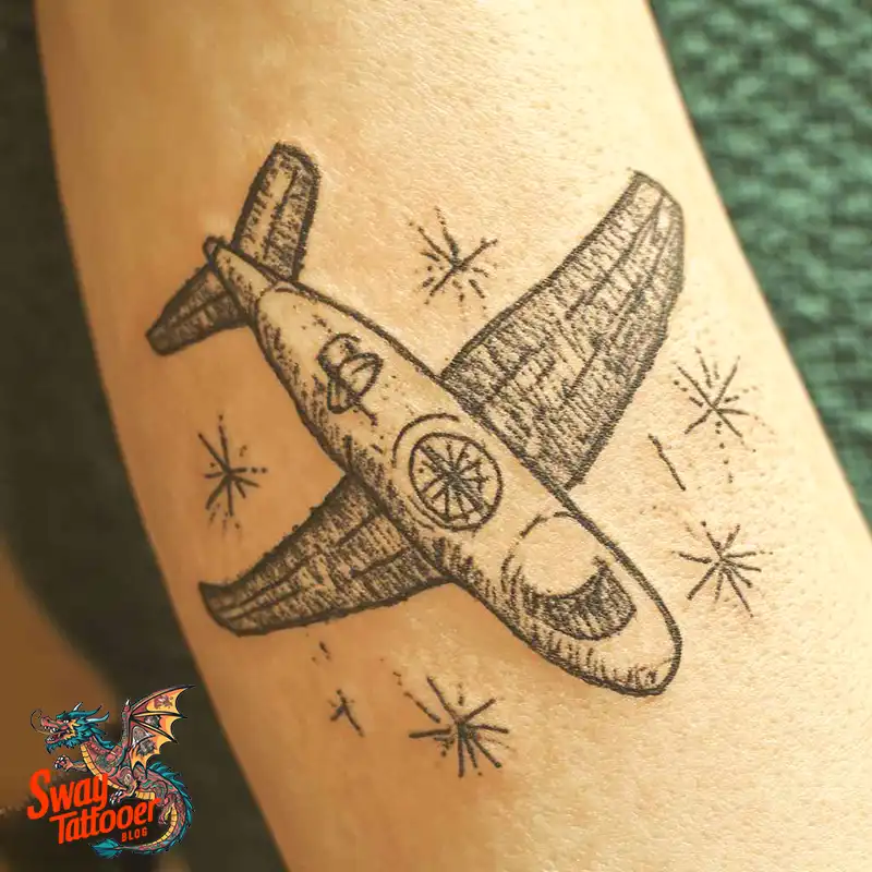 80 Airplane Tattoo Designs: Ink Ideas for Sky Enthusiasts 64 Airplane Tattoo