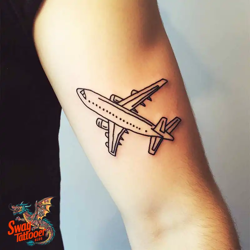 80 Airplane Tattoo Designs: Ink Ideas for Sky Enthusiasts 46 Airplane Tattoo