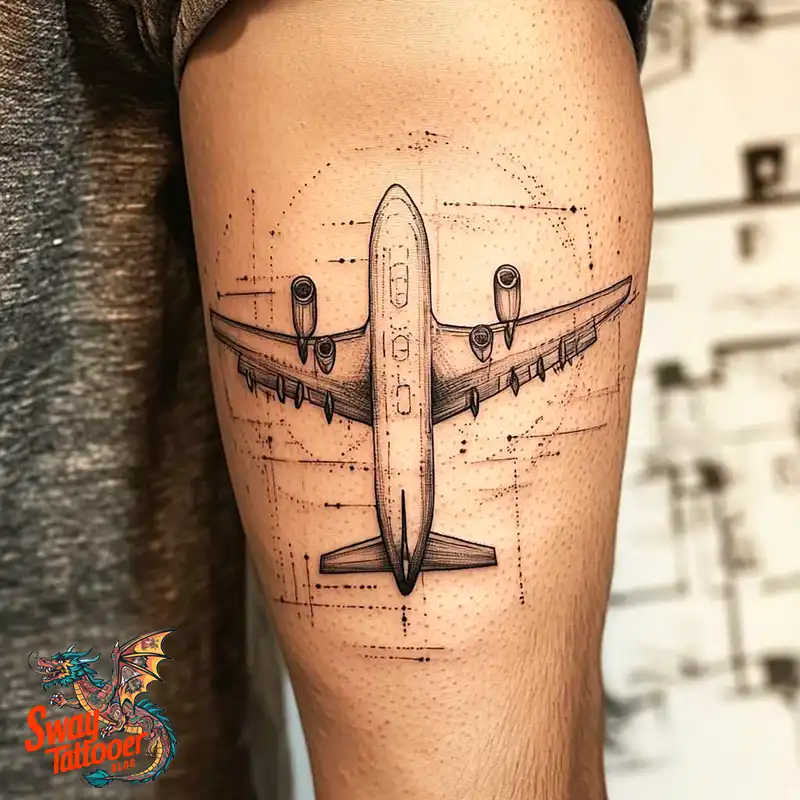80 Airplane Tattoo Designs: Ink Ideas for Sky Enthusiasts 47 Airplane Tattoo