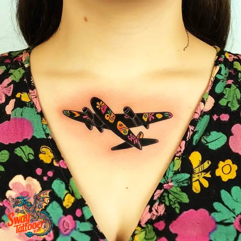 80 Airplane Tattoo Designs: Ink Ideas for Sky Enthusiasts 48 Airplane Tattoo