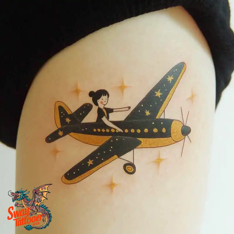 80 Airplane Tattoo Designs: Ink Ideas for Sky Enthusiasts 26 Airplane Tattoo