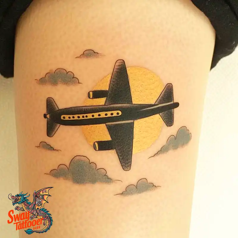 80 Airplane Tattoo Designs: Ink Ideas for Sky Enthusiasts 27 Airplane Tattoo