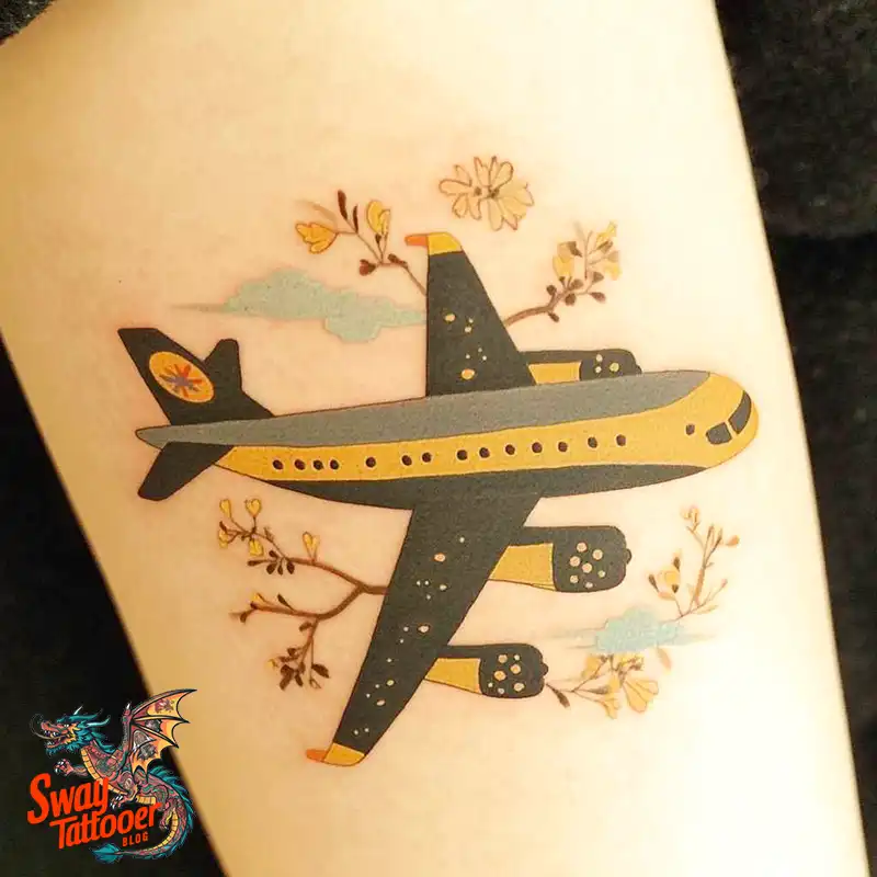 80 Airplane Tattoo Designs: Ink Ideas for Sky Enthusiasts 28 Airplane Tattoo