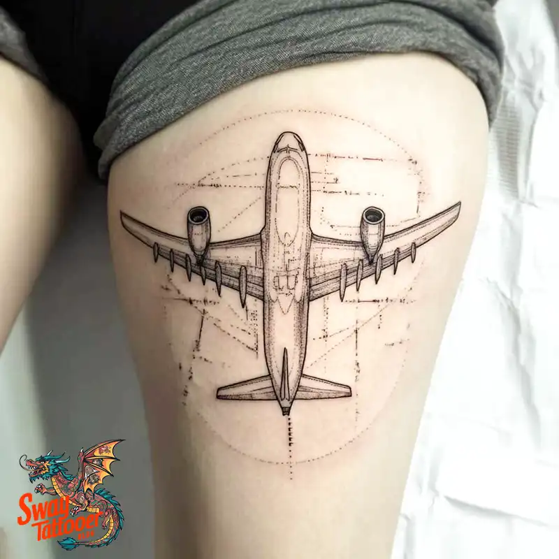 80 Airplane Tattoo Designs: Ink Ideas for Sky Enthusiasts 22 Airplane Tattoo