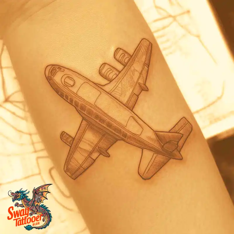 80 Airplane Tattoo Designs: Ink Ideas for Sky Enthusiasts 21 Airplane Tattoo