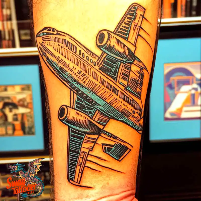 80 Airplane Tattoo Designs: Ink Ideas for Sky Enthusiasts 20 Airplane Tattoo