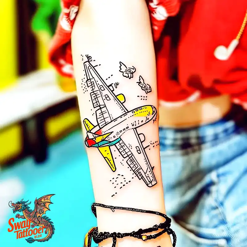 80 Airplane Tattoo Designs: Ink Ideas for Sky Enthusiasts 19 Airplane Tattoo