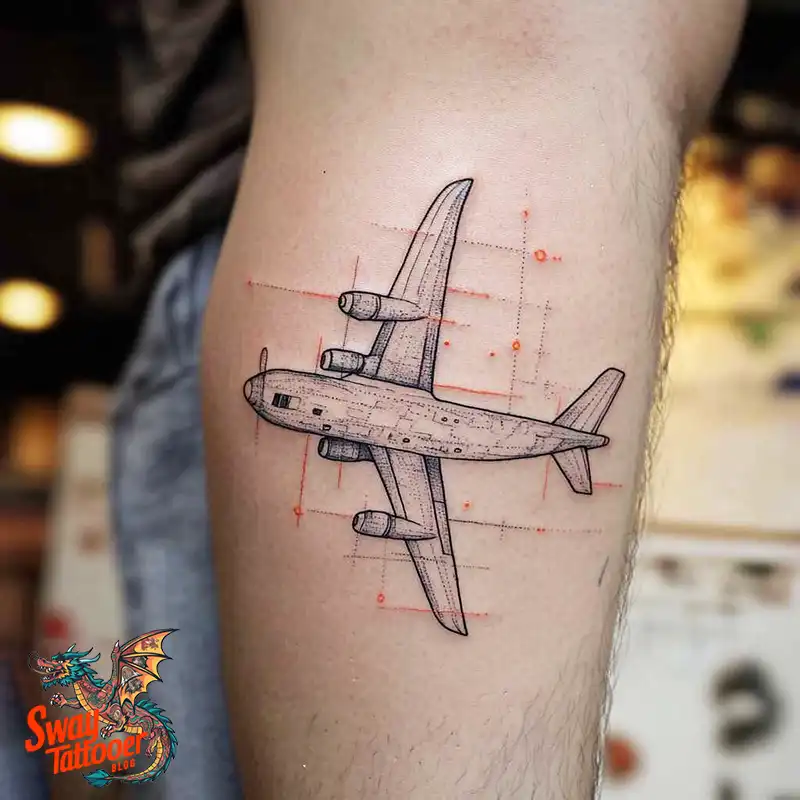 80 Airplane Tattoo Designs: Ink Ideas for Sky Enthusiasts 11 Airplane Tattoo