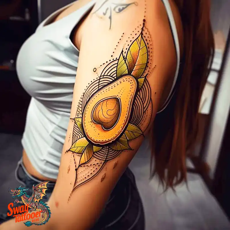 100 Avocado Tattoo Designs: Trendy Ink with Deep Meaning 9 Avocado tattoo