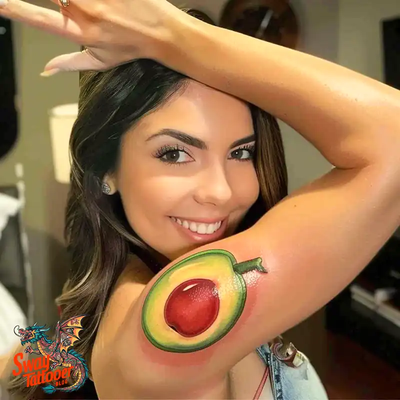 100 Avocado Tattoo Designs: Trendy Ink with Deep Meaning 7 Avocado tattoo
