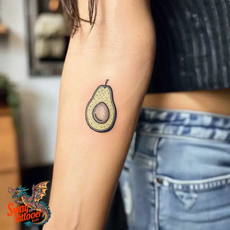 100 Avocado Tattoo Designs: Trendy Ink with Deep Meaning 6 Avocado tattoo