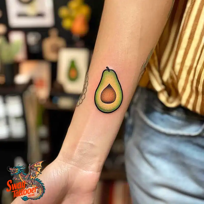 100 Avocado Tattoo Designs: Trendy Ink with Deep Meaning 5 Avocado tattoo