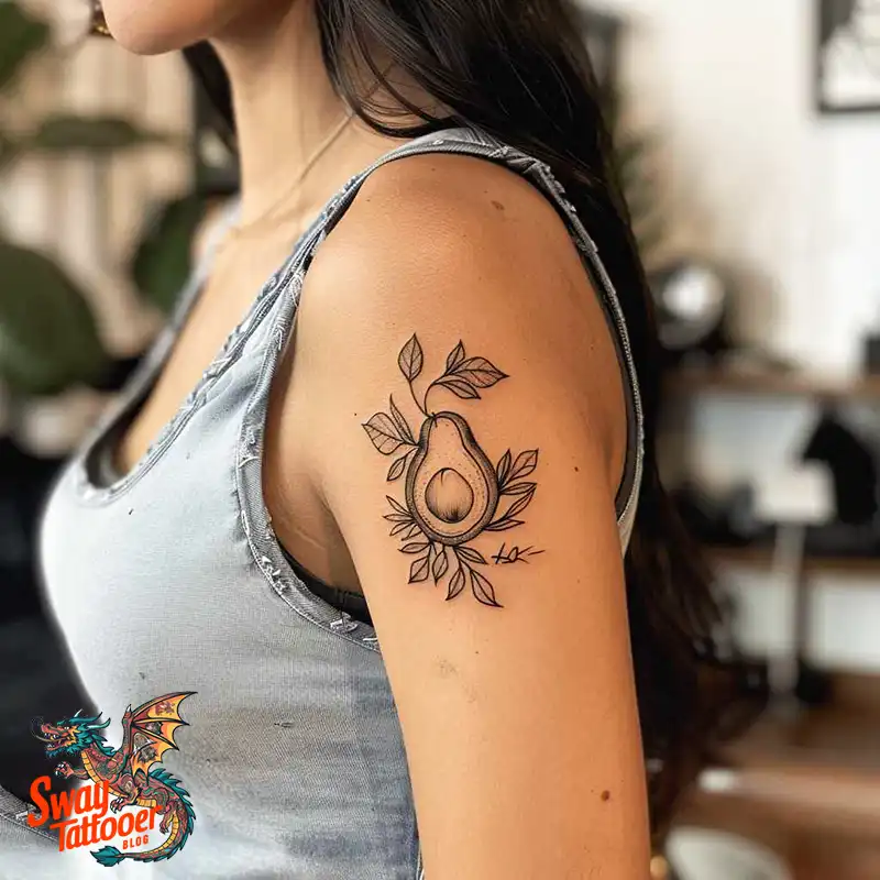 100 Avocado Tattoo Designs: Trendy Ink with Deep Meaning 4 Avocado tattoo