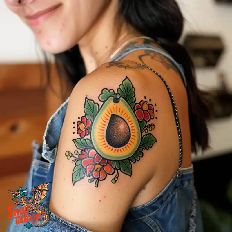 100 Avocado Tattoo Designs: Trendy Ink with Deep Meaning 3 Avocado tattoo