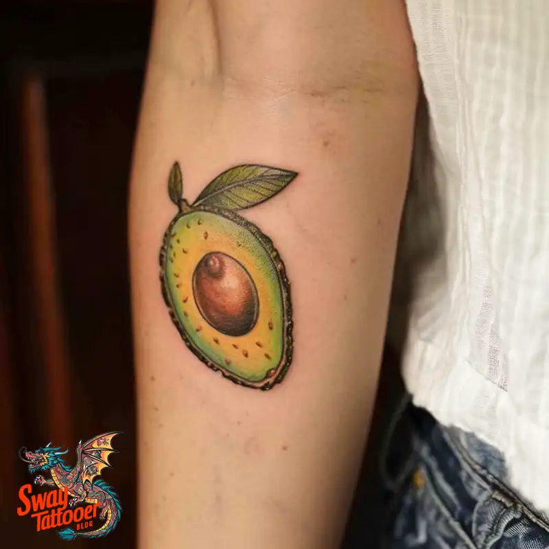 100 Avocado Tattoo Designs: Trendy Ink with Deep Meaning 106 Avocado tattoo