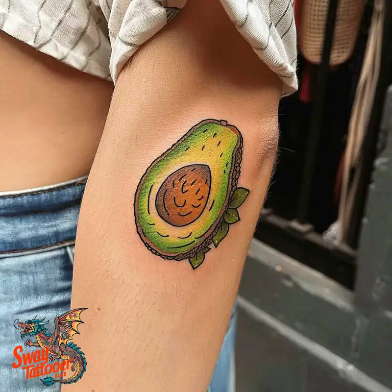 100 Avocado Tattoo Designs: Trendy Ink with Deep Meaning 107 Avocado tattoo