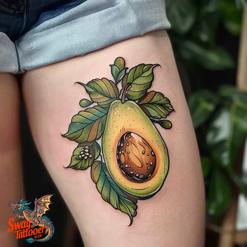100 Avocado Tattoo Designs: Trendy Ink with Deep Meaning 109 Avocado tattoo