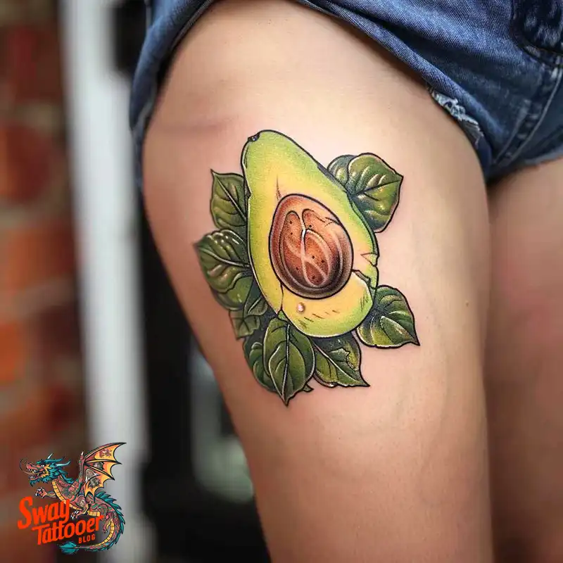 100 Avocado Tattoo Designs: Trendy Ink with Deep Meaning 110 Avocado tattoo
