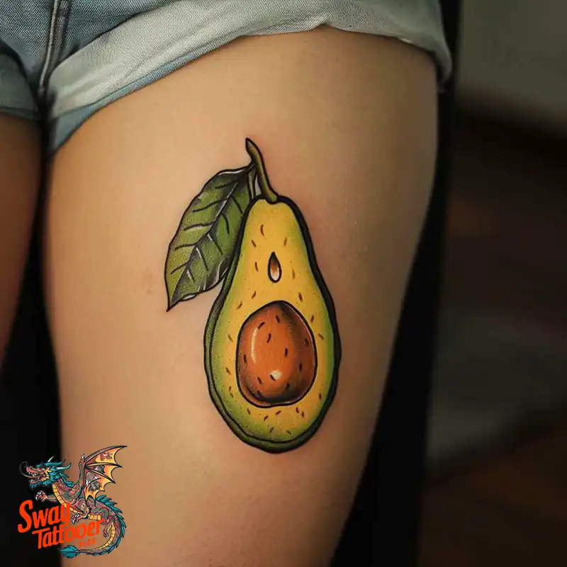 100 Avocado Tattoo Designs: Trendy Ink with Deep Meaning 93 Avocado tattoo