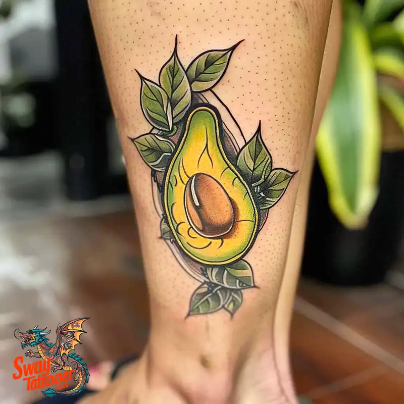 100 Avocado Tattoo Designs: Trendy Ink with Deep Meaning 96 Avocado tattoo