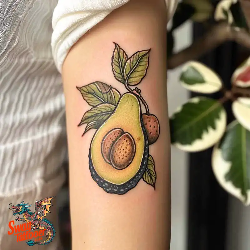 100 Avocado Tattoo Designs: Trendy Ink with Deep Meaning 90 Avocado tattoo