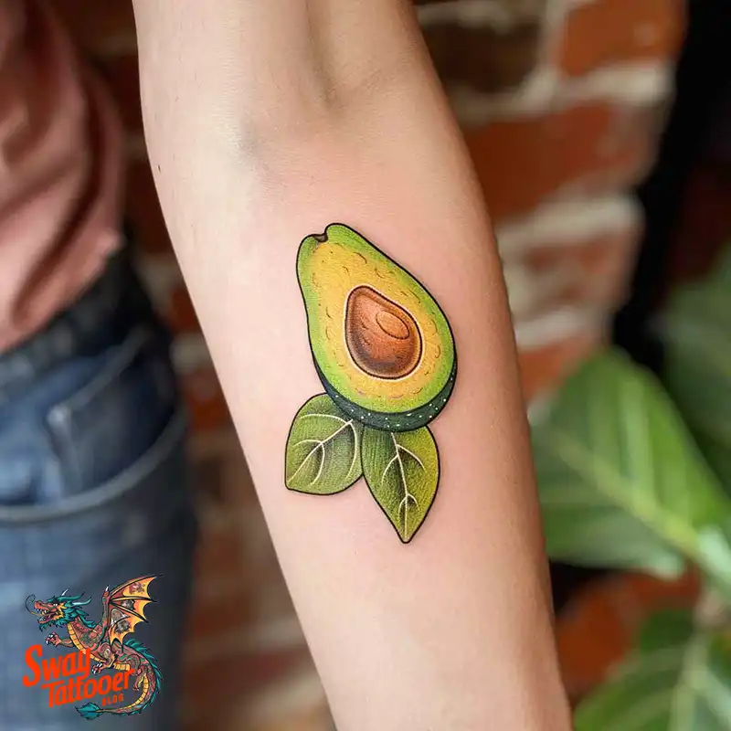 100 Avocado Tattoo Designs: Trendy Ink with Deep Meaning 88 Avocado tattoo